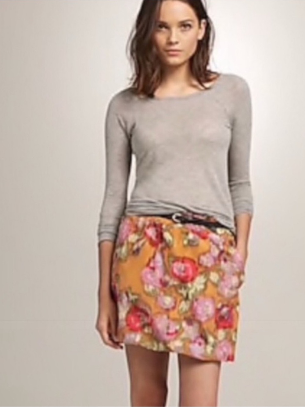 J.CREW Poppy Waterfloral Skirt